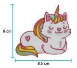 Einhorn-Katze-Patch-zum-aufbügeln-Regenbogen-Patch-Maße