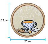 Tee-Lover-Getränk-Patch-Bügelpatch-Maße