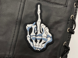Skelett Hand Mittelfinger Bügelbild Patches zum Aufbügeln | Stinkefinger Patch, Aufbügelmotive Finally Home