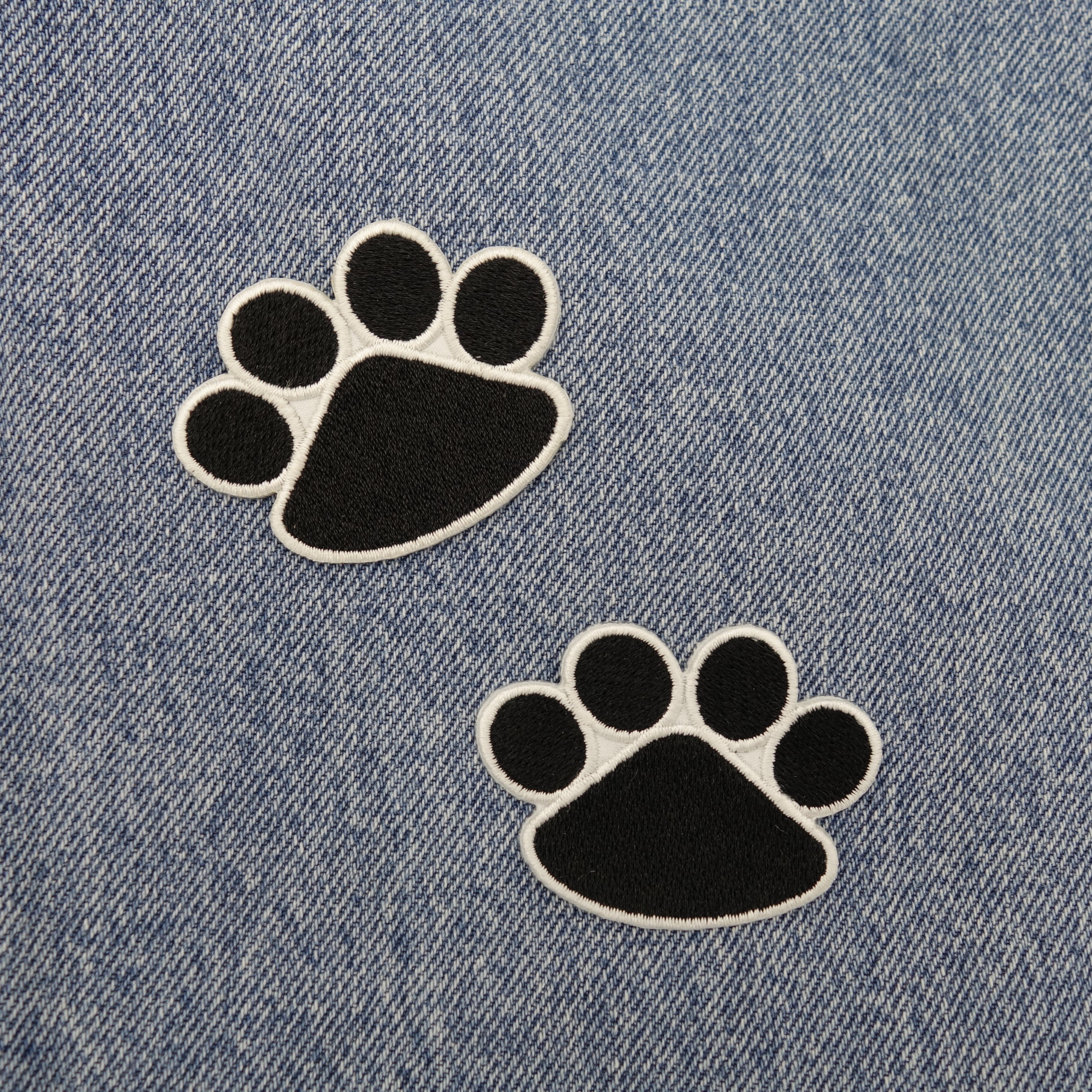 Zwei Schwarze Hundepfoten Patches zum Aufbügeln | Hunde Pfote Patch, Bügelflicken, Flicken, Aufnäher Finally Home