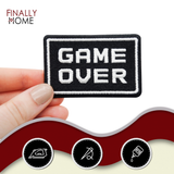 Game over Bügelbild Patches zum Aufbügeln | Patch, Aufbügelmotive, Finally Home