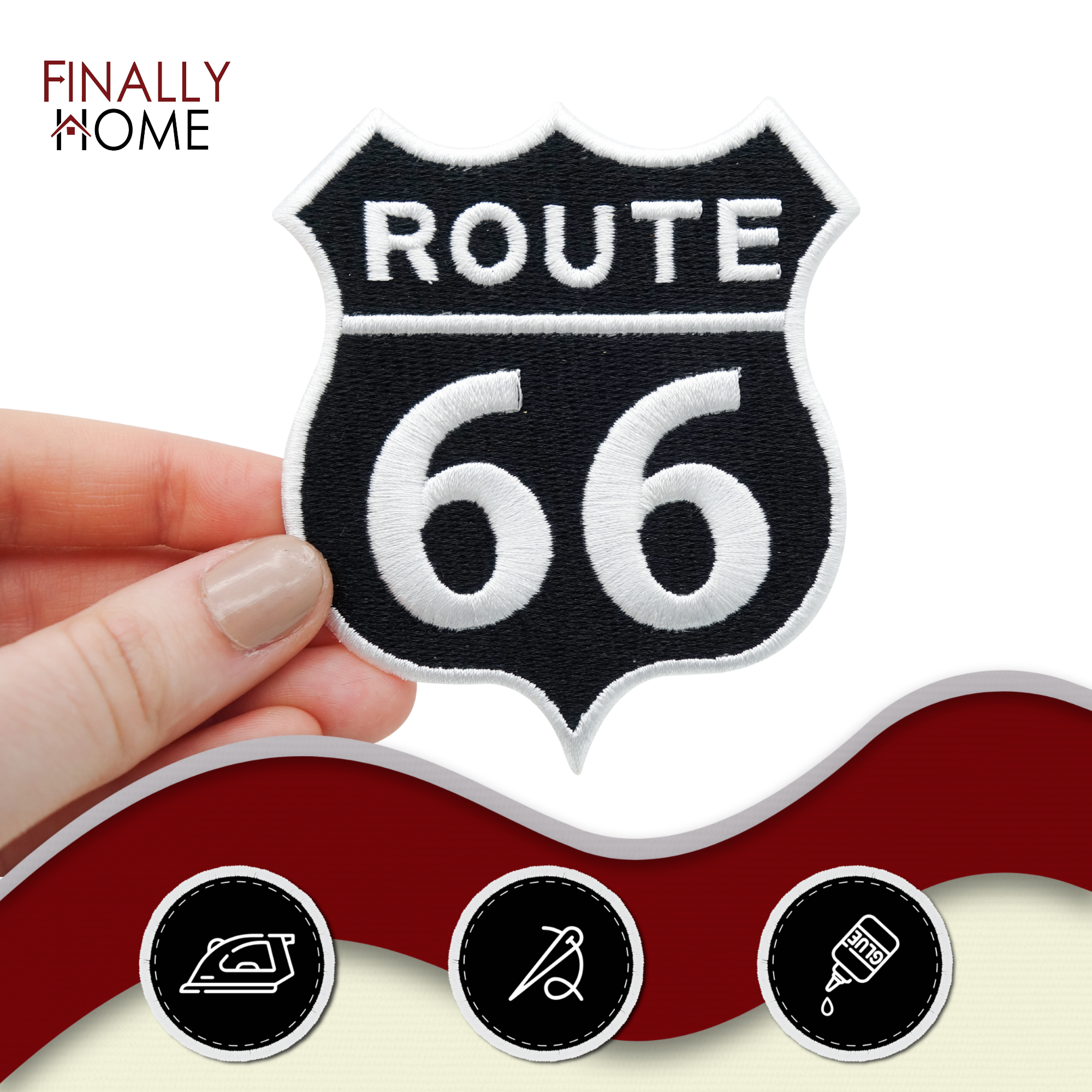 Route 66 Usa Motorrad Bügelbild Patch zum Aufbügeln | Patches, Aufbügelmotive Finally Home