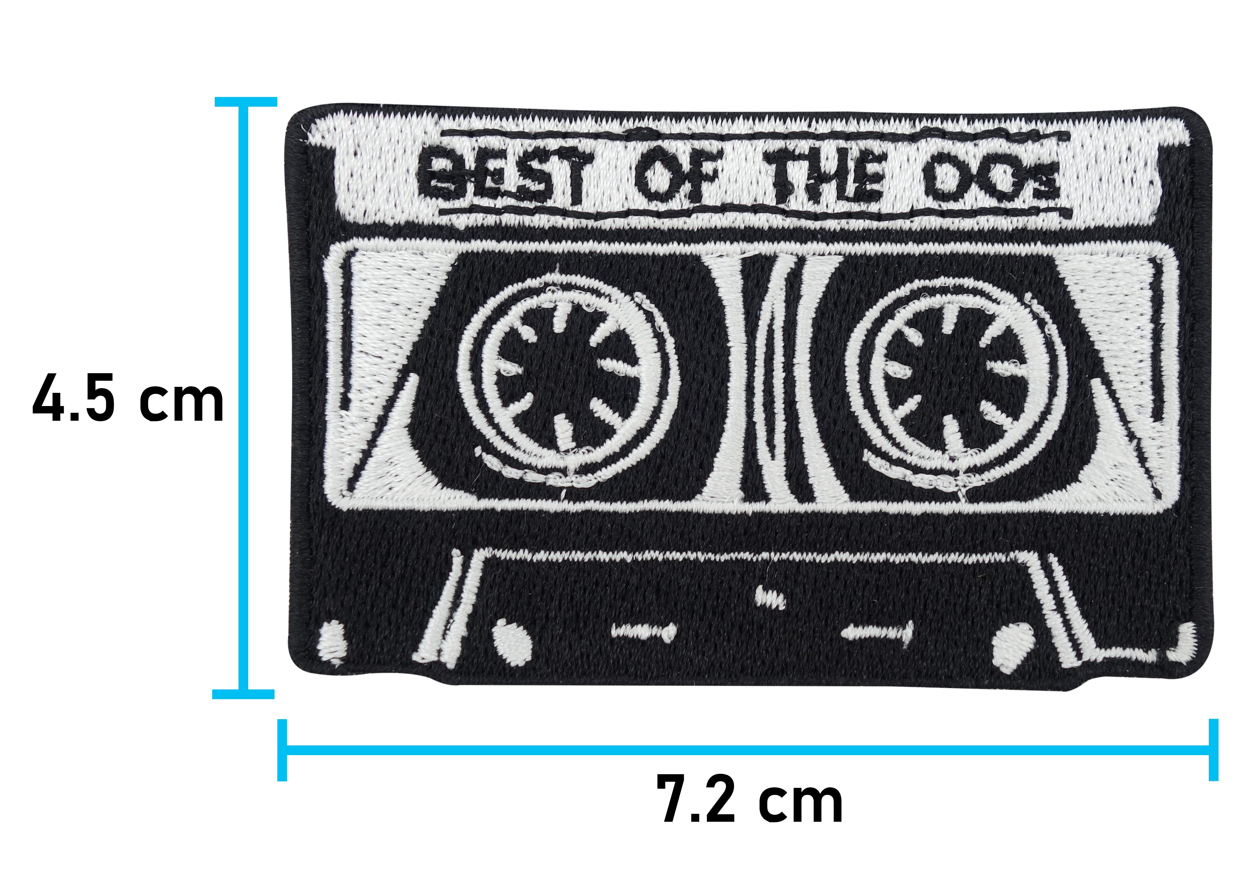 Schwarz weiße Kassette Bügelbild Patch zum Aufbügeln | Musik Patches, Aufbügelmotive, Finally Home