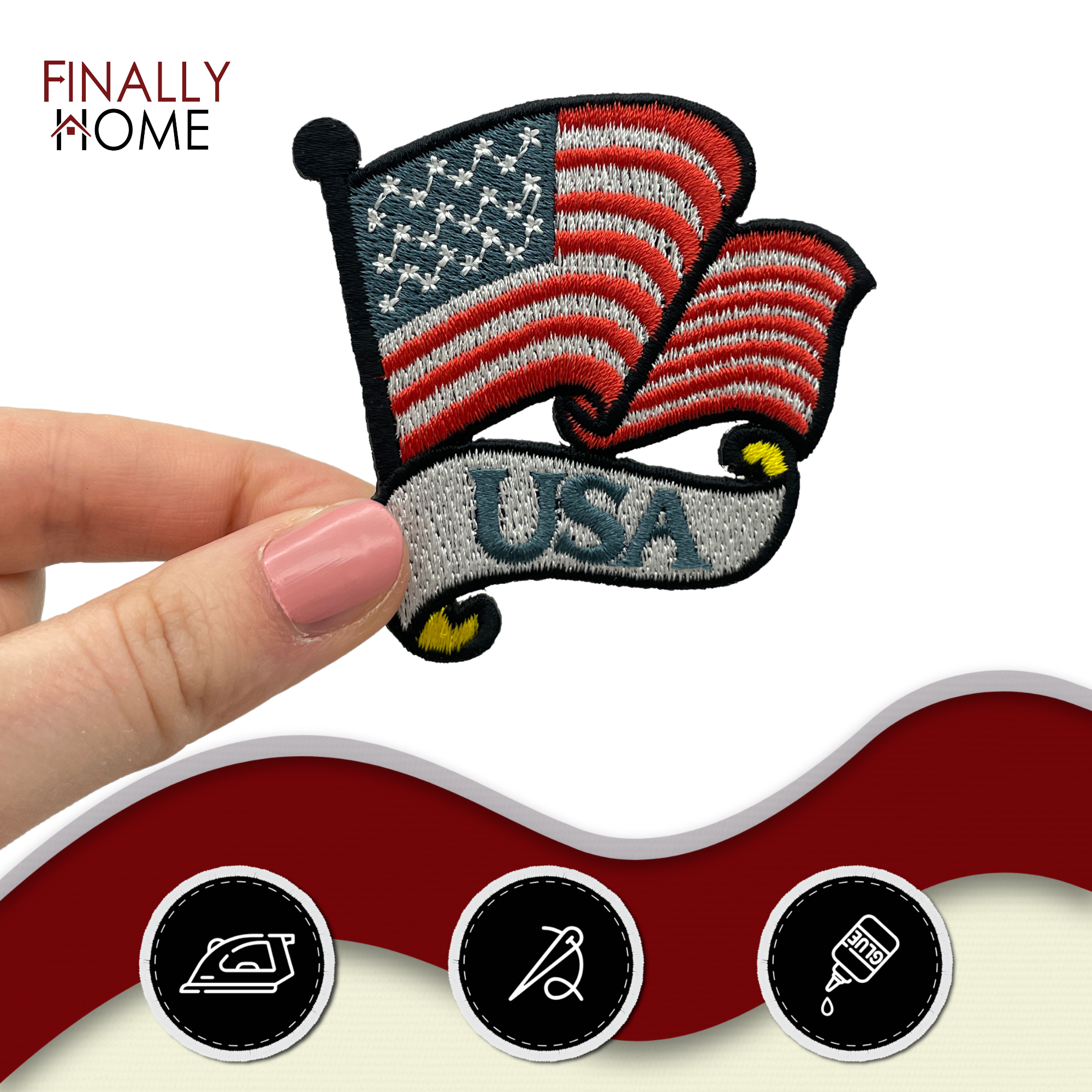 Usa Flagge Patches zum Aufbügeln | Amerika Patch, Bügelflicken, Flicken, Aufnäher, Finally Home