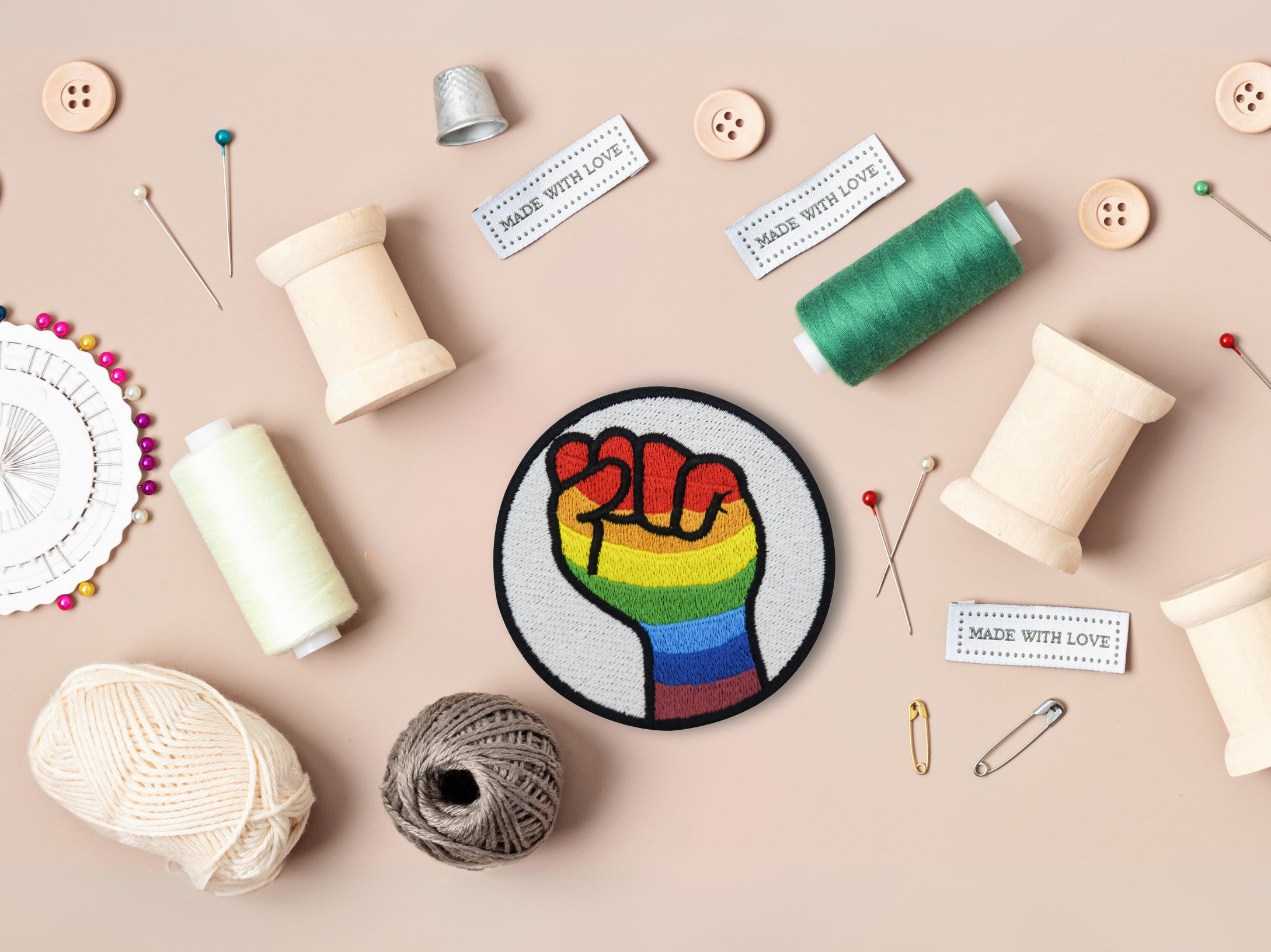 Regenbogen Faust Patches zum Aufbügeln | LGBT Patch, Gay Bügelflicken, Flicken, Aufnäher Finally Home