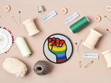 Regenbogen Faust Patches zum Aufbügeln | LGBT Patch, Gay Bügelflicken, Flicken, Aufnäher Finally Home