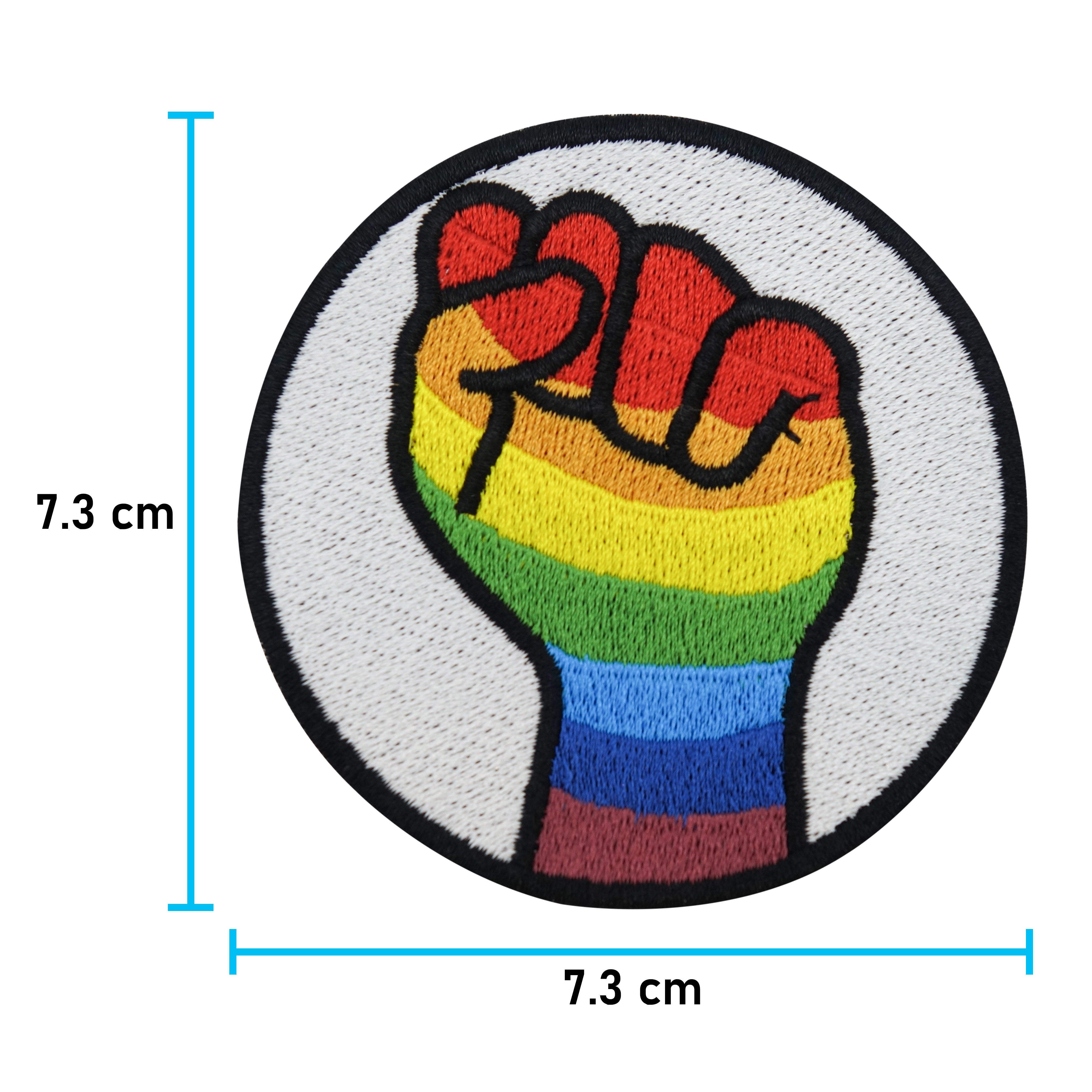 Regenbogen Faust Patches zum Aufbügeln | LGBT Patch, Gay Bügelflicken, Flicken, Aufnäher Finally Home