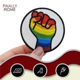 Regenbogen Faust Patches zum Aufbügeln | LGBT Patch, Gay Bügelflicken, Flicken, Aufnäher Finally Home
