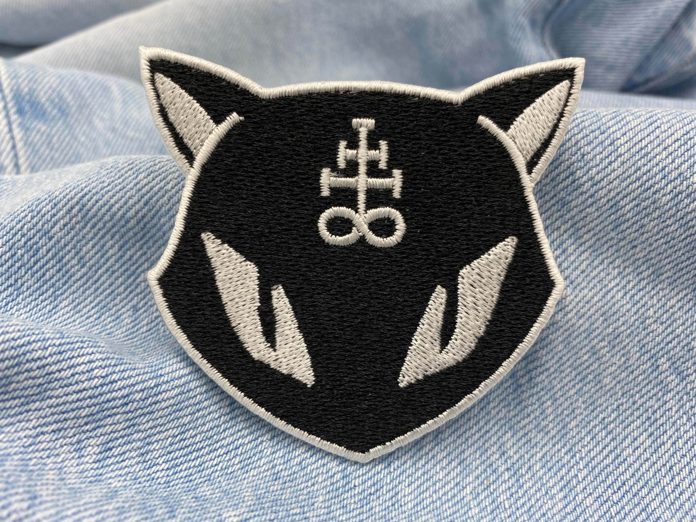 Schwarzer Katzen Kopf Patches zum Aufbügeln | Katze Patch, Bügelflicken, Flicken, Aufnäher, Finally Home