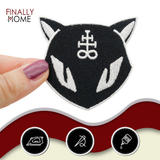 Schwarzer Katzen Kopf Patches zum Aufbügeln | Katze Patch, Bügelflicken, Flicken, Aufnäher, Finally Home