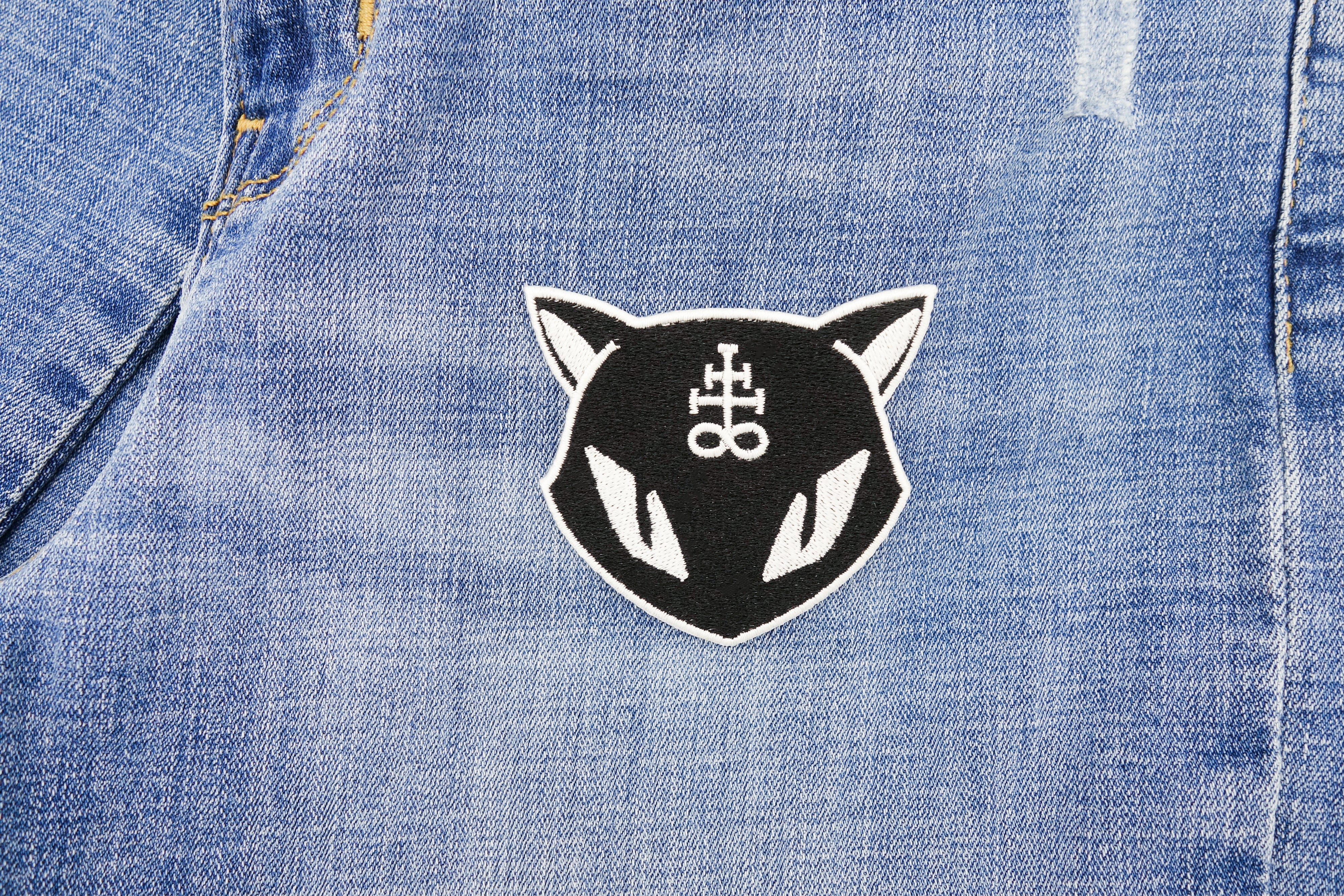 Schwarzer Katzen Kopf Patches zum Aufbügeln | Katze Patch, Bügelflicken, Flicken, Aufnäher, Finally Home