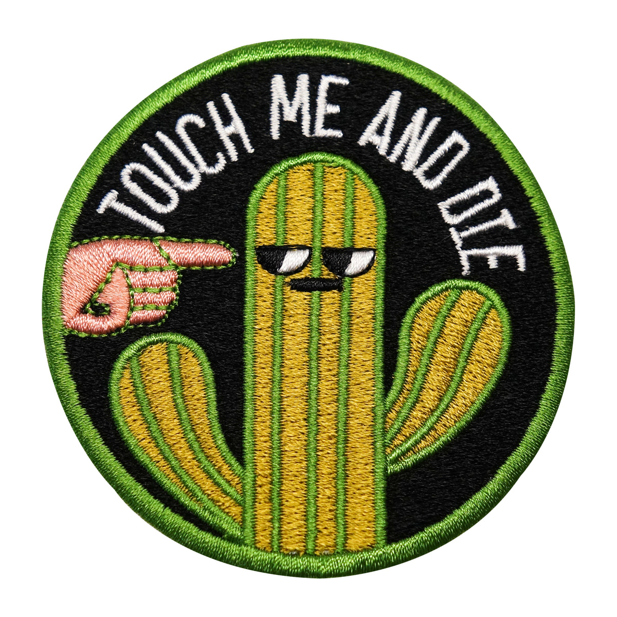Schwarz-grüner Touch Me And Die Kaktus Patch