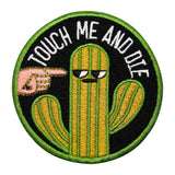 Schwarz-grüner Touch Me And Die Kaktus Patch