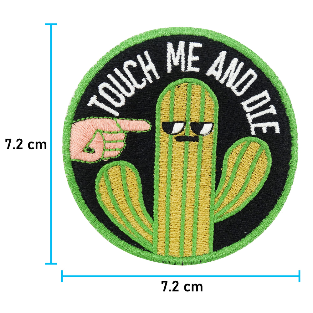 Kaktus Klettpatch mit der Maße: 7,2 x 7,2 cm