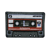 Rote 80er Kassette Patch zum Aufbügeln Musik Retro Aufnäher Flicken Aufbügler