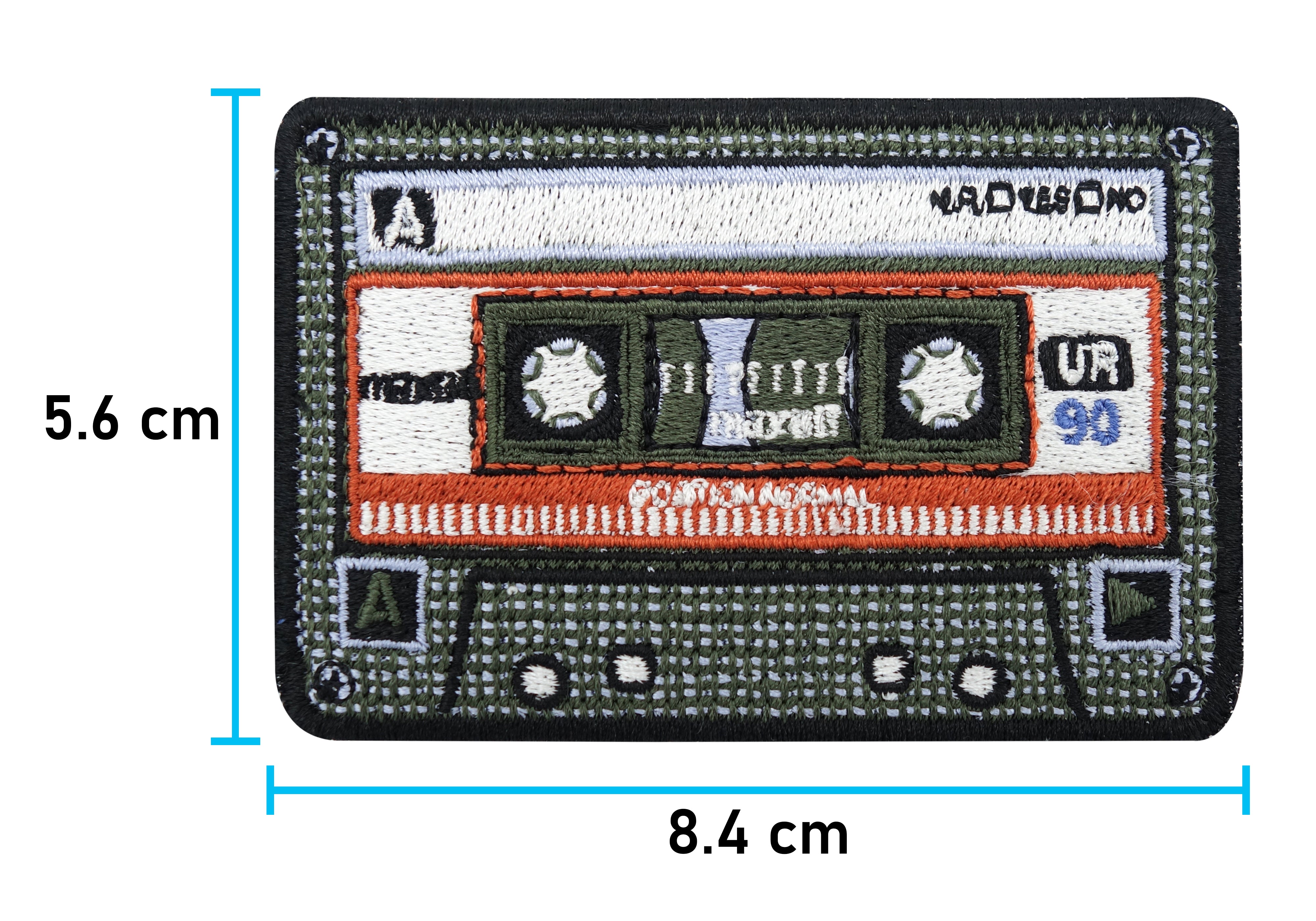 Klett Patch - Rote 80er Kassette | Retro Klett Patches, Vintage Aufnäher, Old School Klettpatches, Badge, Rock Musik Klettpatch, Finally Home
