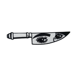 Observing Knife Patch | Women's Eyes Iron-On Patch, Anime Patch 