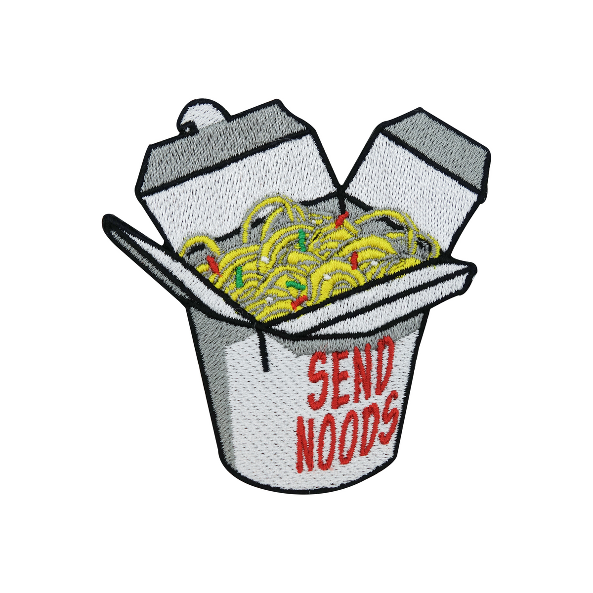 Send Noods Nudelbox | Nudeln Patches, Spruch Bügelflicken, Asiatische Essen Flicken, Lustiger Aufnäher für Erwachsene Finally Home