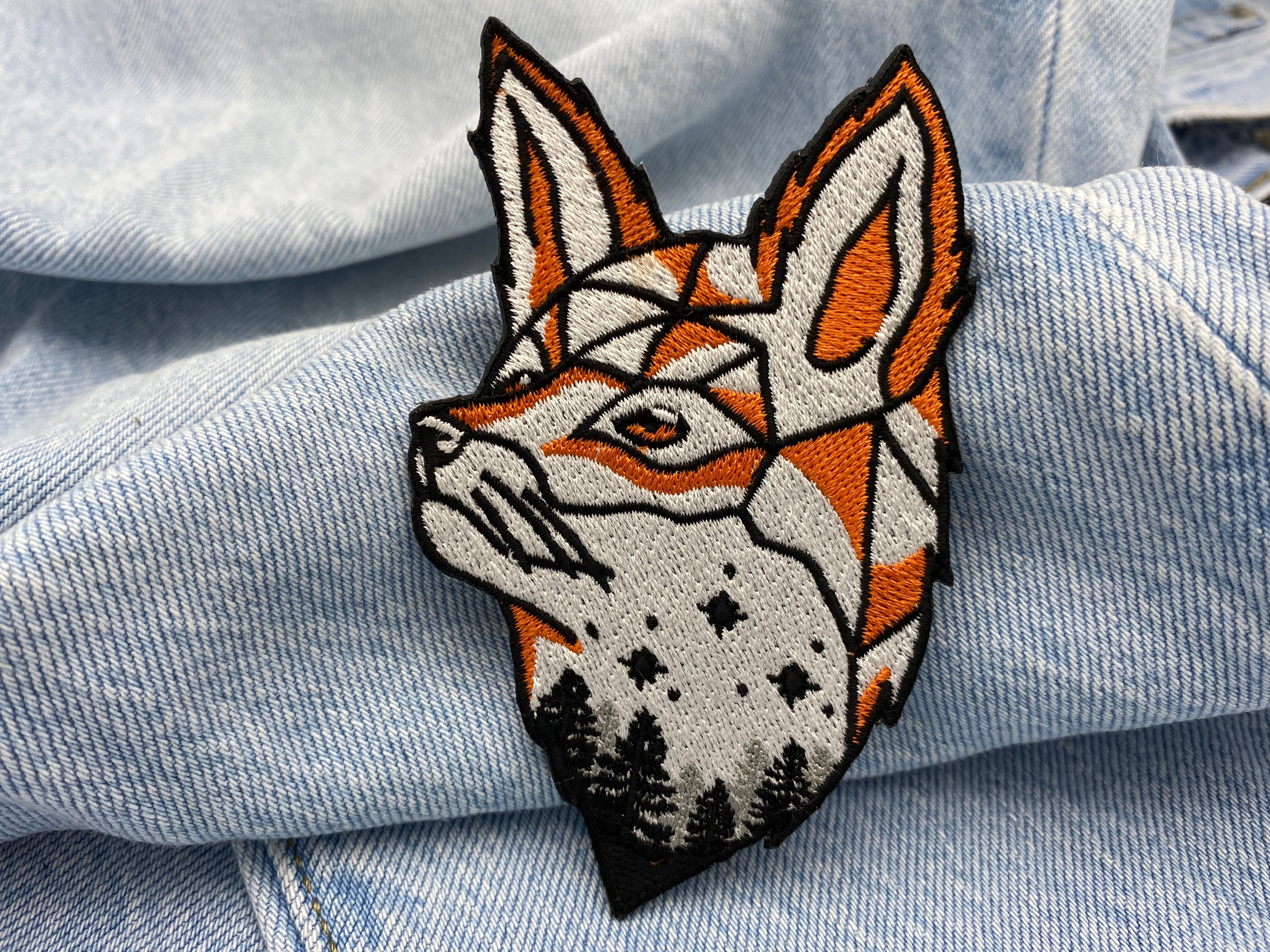 Patch zum Aufbügeln - Sternenhimmel Fuchs | Wald Tiere Patches, Bäume Sterne Bügelflicken, Füchse Flicken, Aufnäher für Kinder und Erwachsene Finally Home