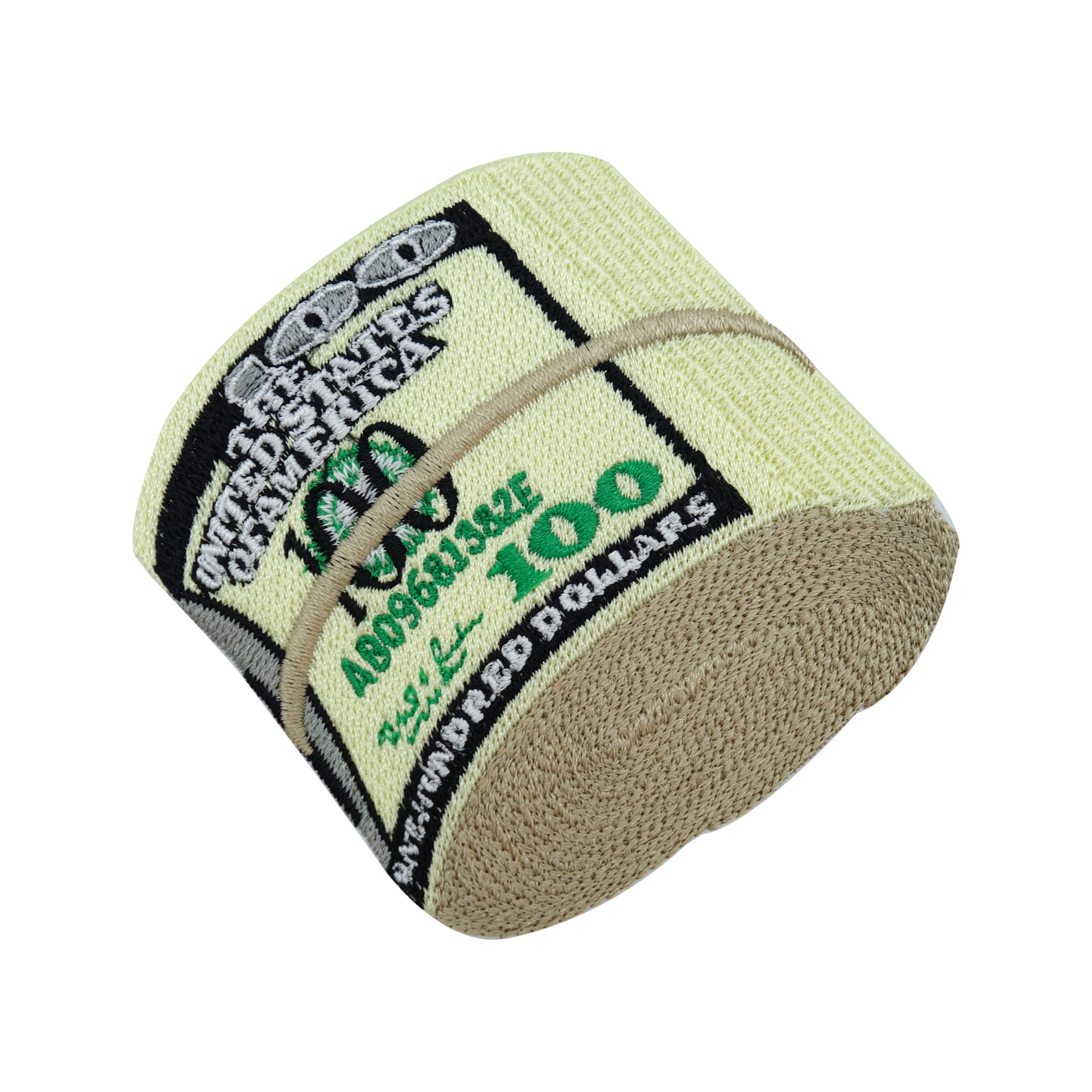 100 Dollar Geld Money Patch Scheine Gold Bügelbild Aufnäher