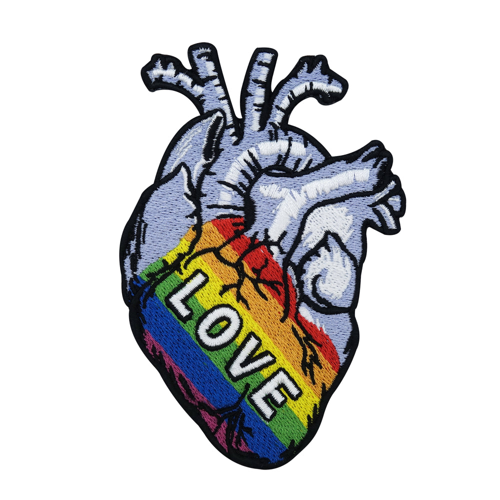 Regenbogenfarbener Herz Love Patch