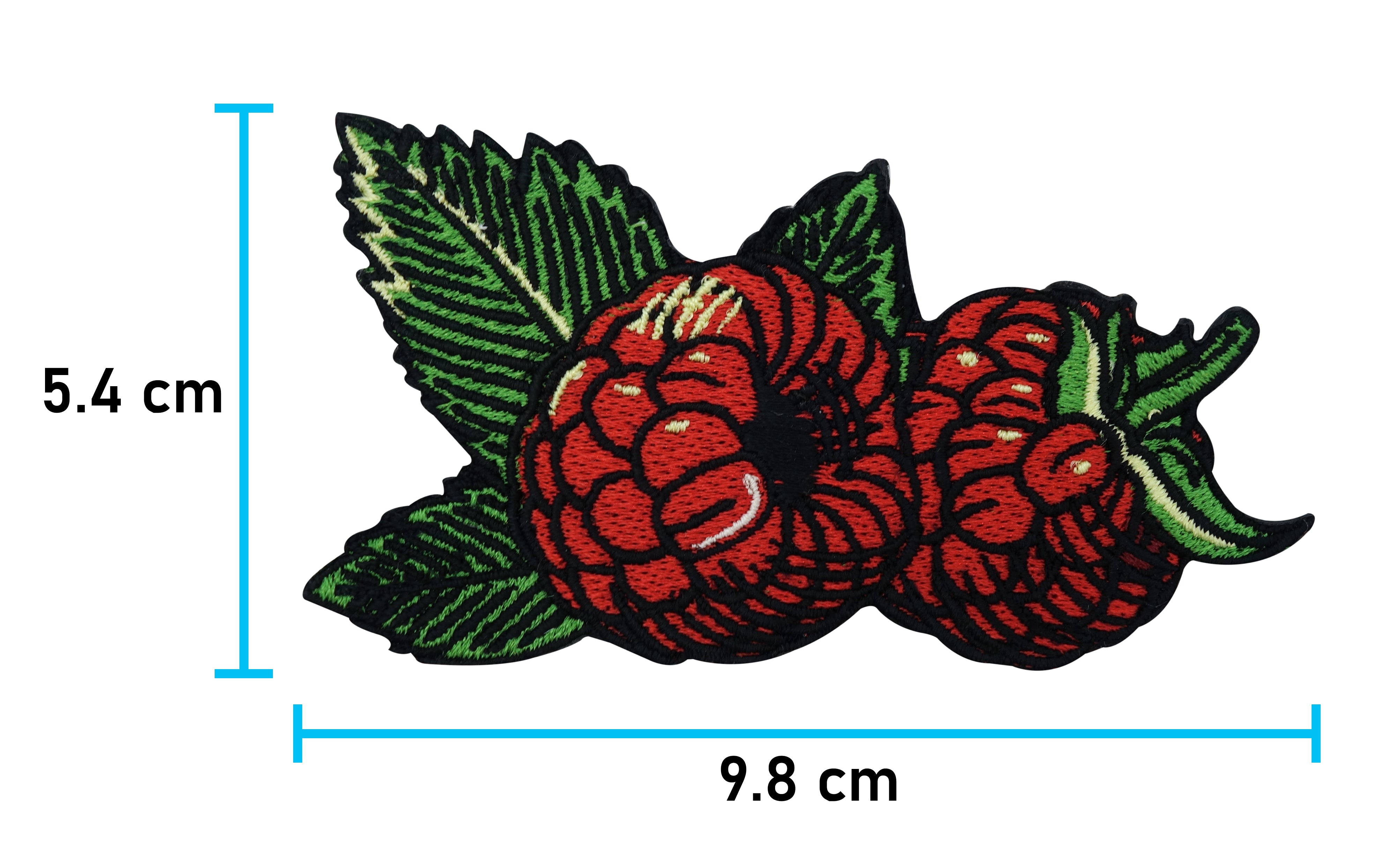 Himbeeren Obst Patch zum Aufbügeln | Früchte Blüten Patches, Essen Food Bügelflicken, Rote Frucht Flicken, Aufnäher Finally Home