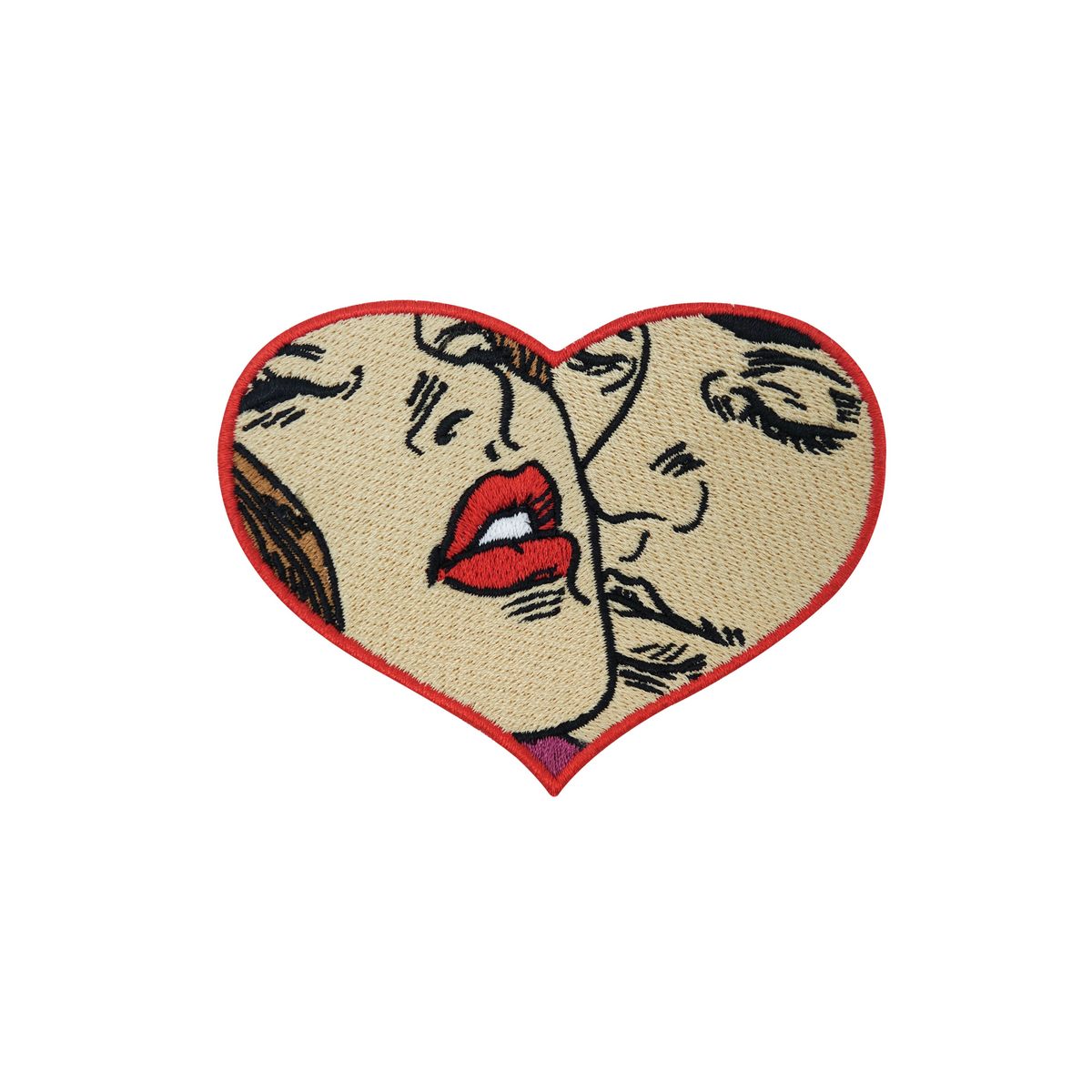 Loving Pop Art Patch Aufbügeln Comic Herz Aufnäher Vintage Retro Patches