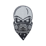 Totenkopf mit Bandana Patch zum Aufbügeln | Aufnäher geeignet für Lederwesten, Totenschädel Patches, Biker Schädel Bügelflicken, Motorrad Kutte Flicken Finally Home