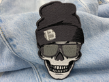 Totenkopf mit Mütze und Sonnenbrille Patch zum Aufbügeln | Totenschädel Patches, Biker Schädel Bügelflicken, Motorrad Kutte Flicken, Aufnäher Finally Home