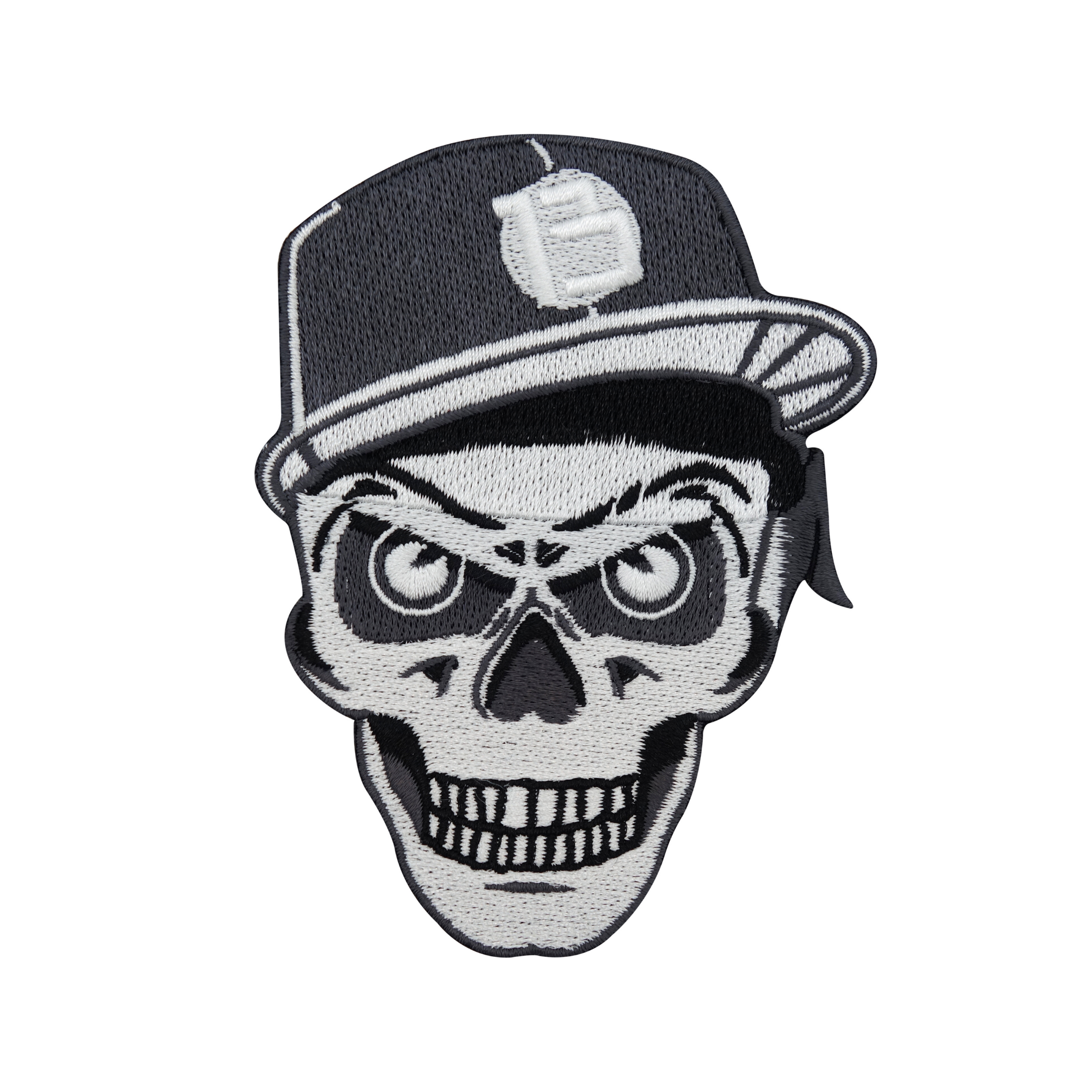 Totenkopf mit Cap Patch zum Aufbügeln | Aufnäher geeignet für Lederwesten, Totenschädel Patches, Biker Schädel Bügelflicken, Motorrad Kutte Flicken Finally Home