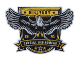 Schwarzes und gelbes Air Forces Adler Abzeichen Patch
