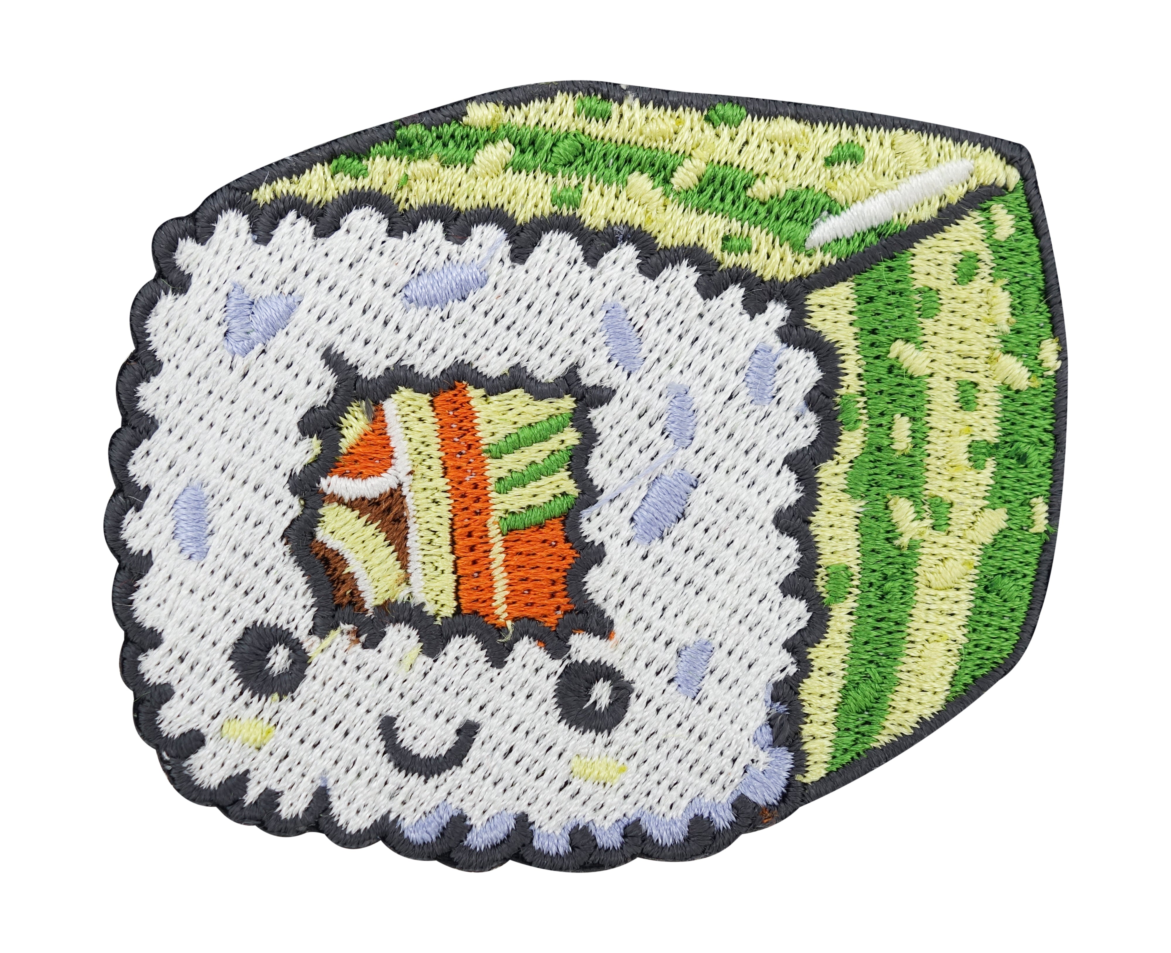 Grün-weißer Kawaii Sushi Patch