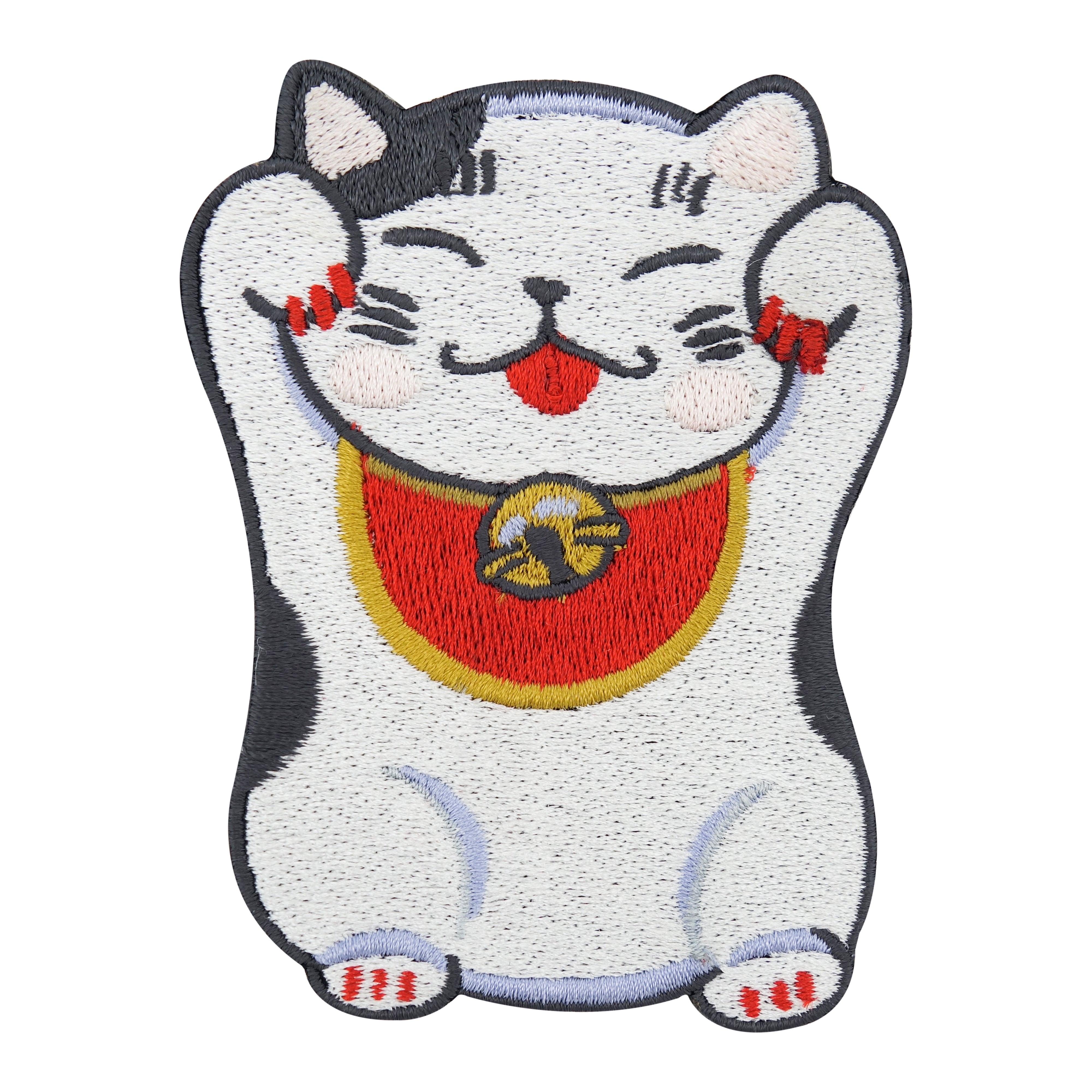 Schwarze Chinesische Glückskatze Patch zum Aufbügeln