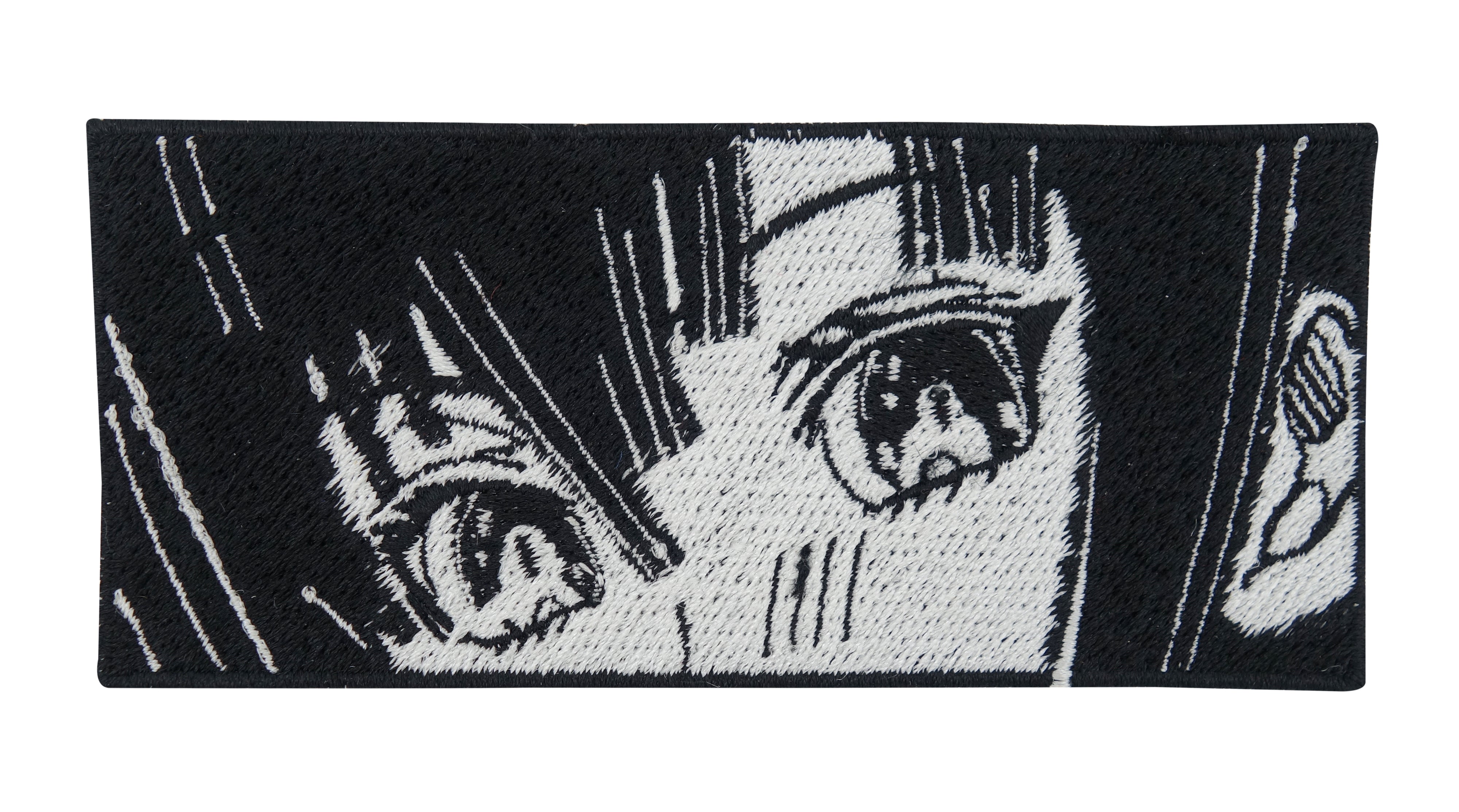 Schwarz-weißer Anime Mädchen Patch