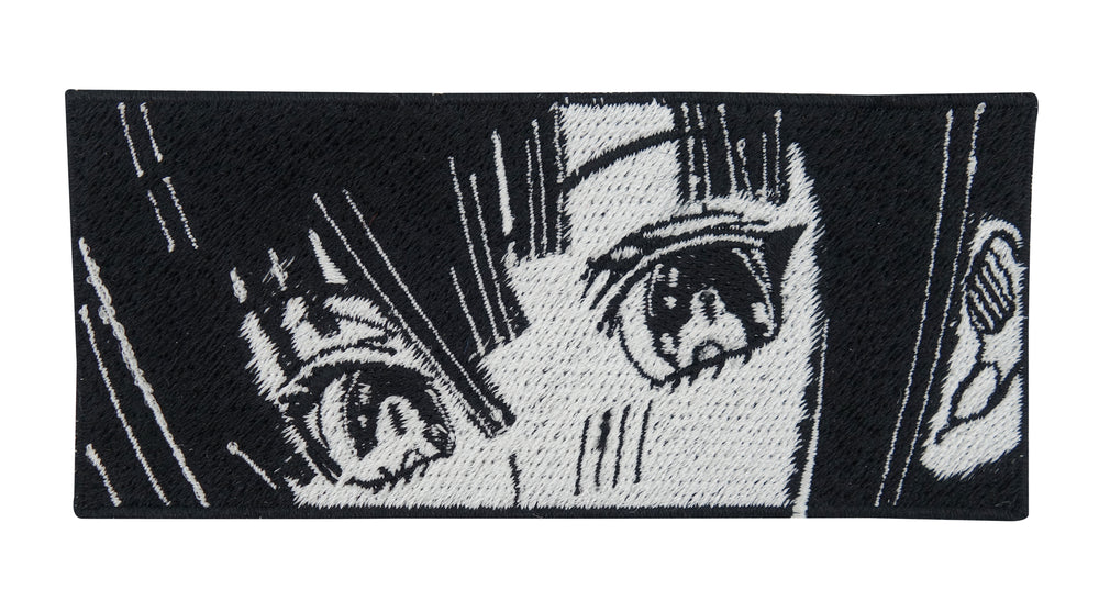 Schwarz-weißer Anime Mädchen Patch