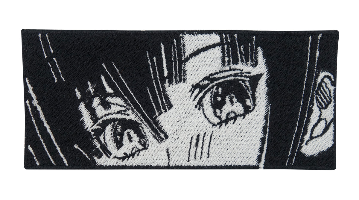 Schwarz-weißer Anime Mädchen Patch
