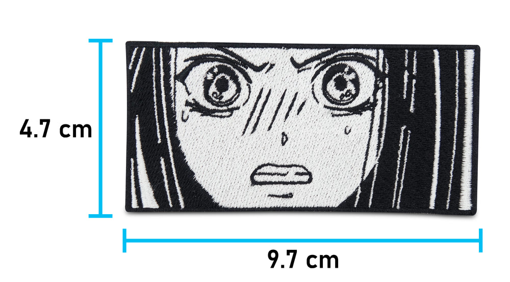 Wütendes Anime Mädchen Patch, Maße: 4,7 x 9,7 cm