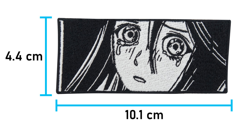 Ängstliches Anime Mädchen Patch Maße: 4,4 x 10,1 cm