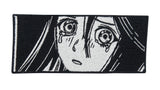 Ängstliches Anime Mädchen Patch in schwarz/weiß