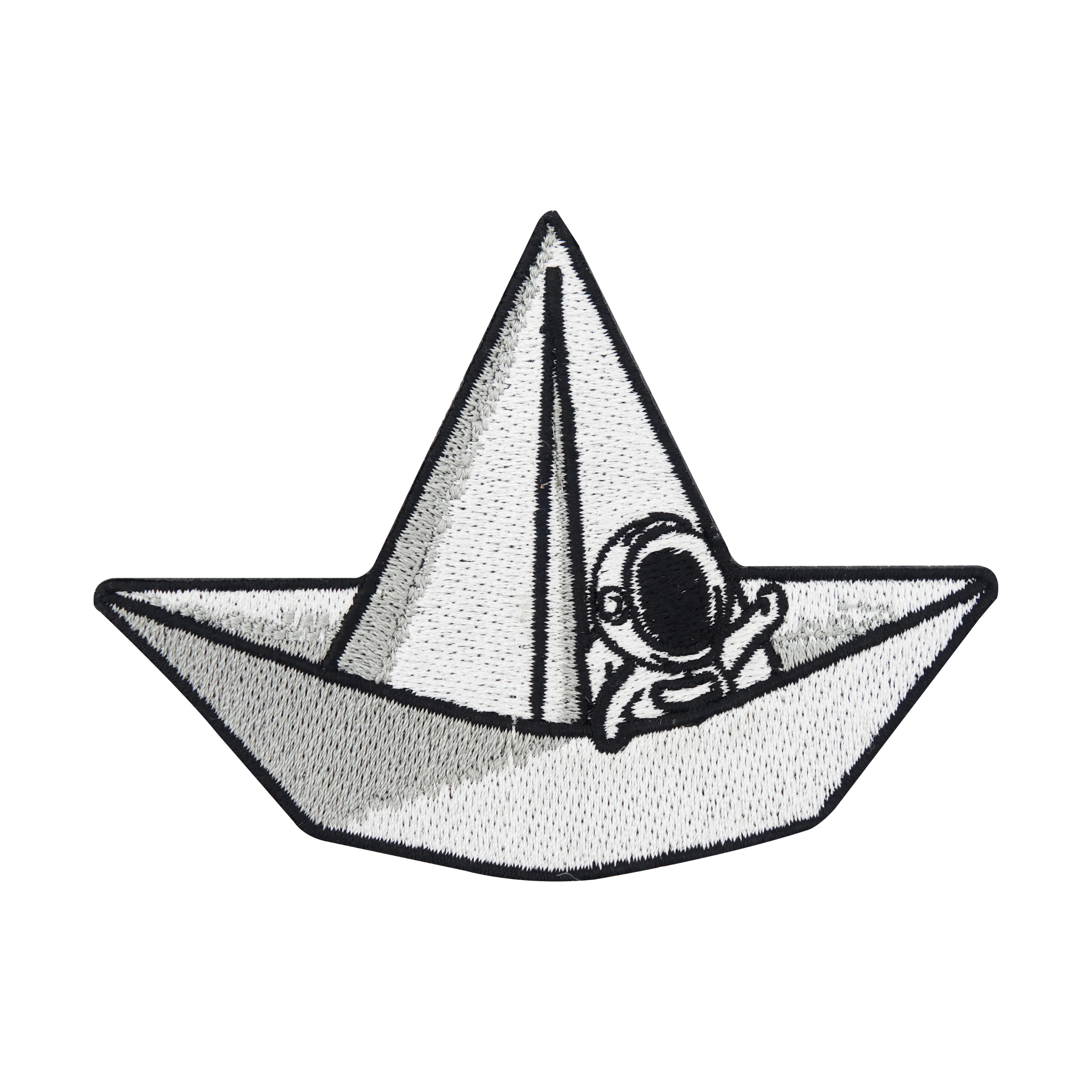 Papierboot Astronaut Patch zum Aufbügeln | Ufo Aufnäher, Alien, Schiff
