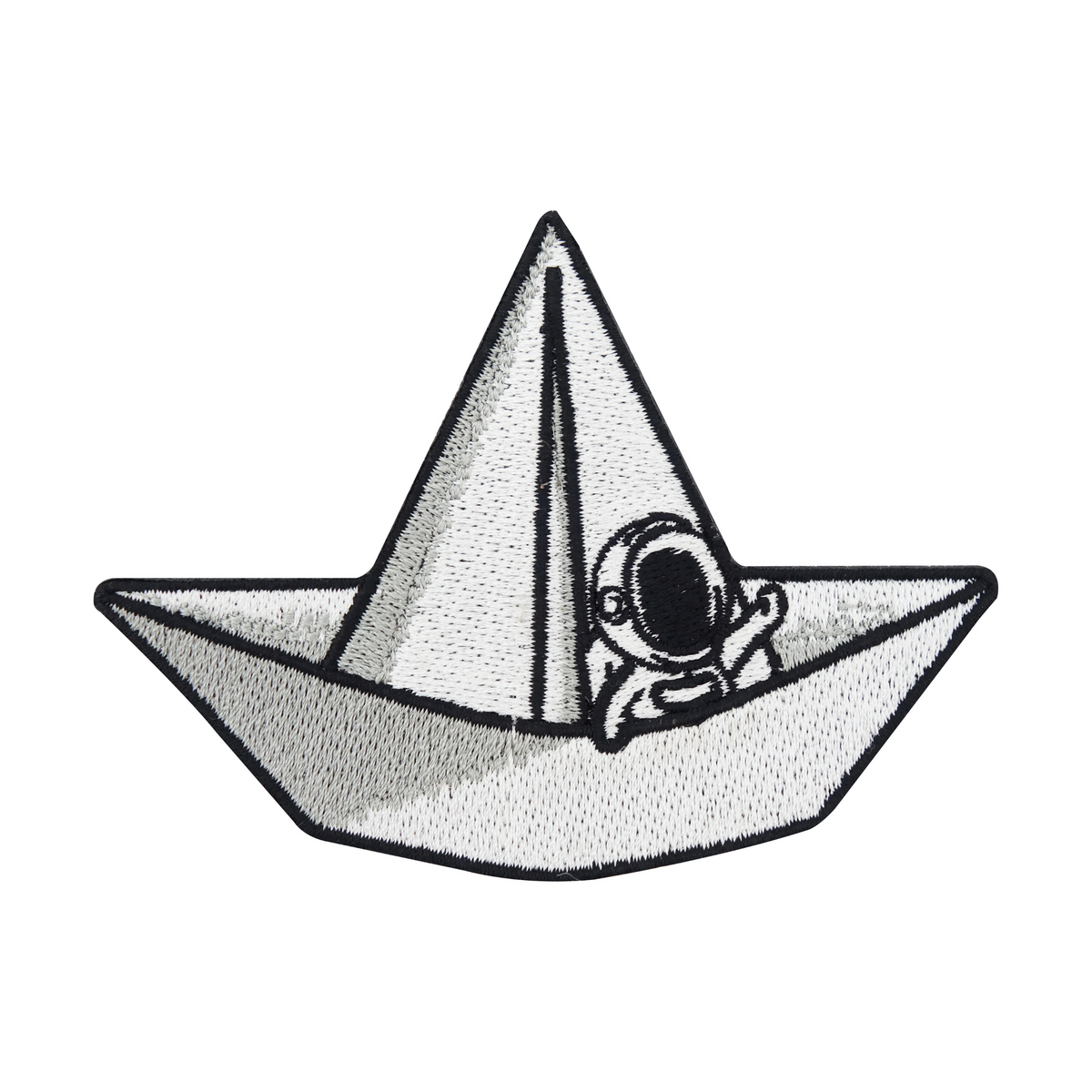 Papierboot Astronaut Patch zum Aufbügeln | Ufo Aufnäher, Alien, Schiff