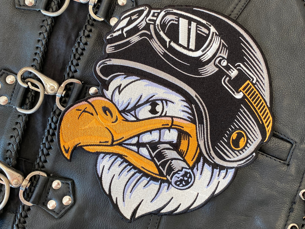 Adler Patch auf einer Bikerjacke