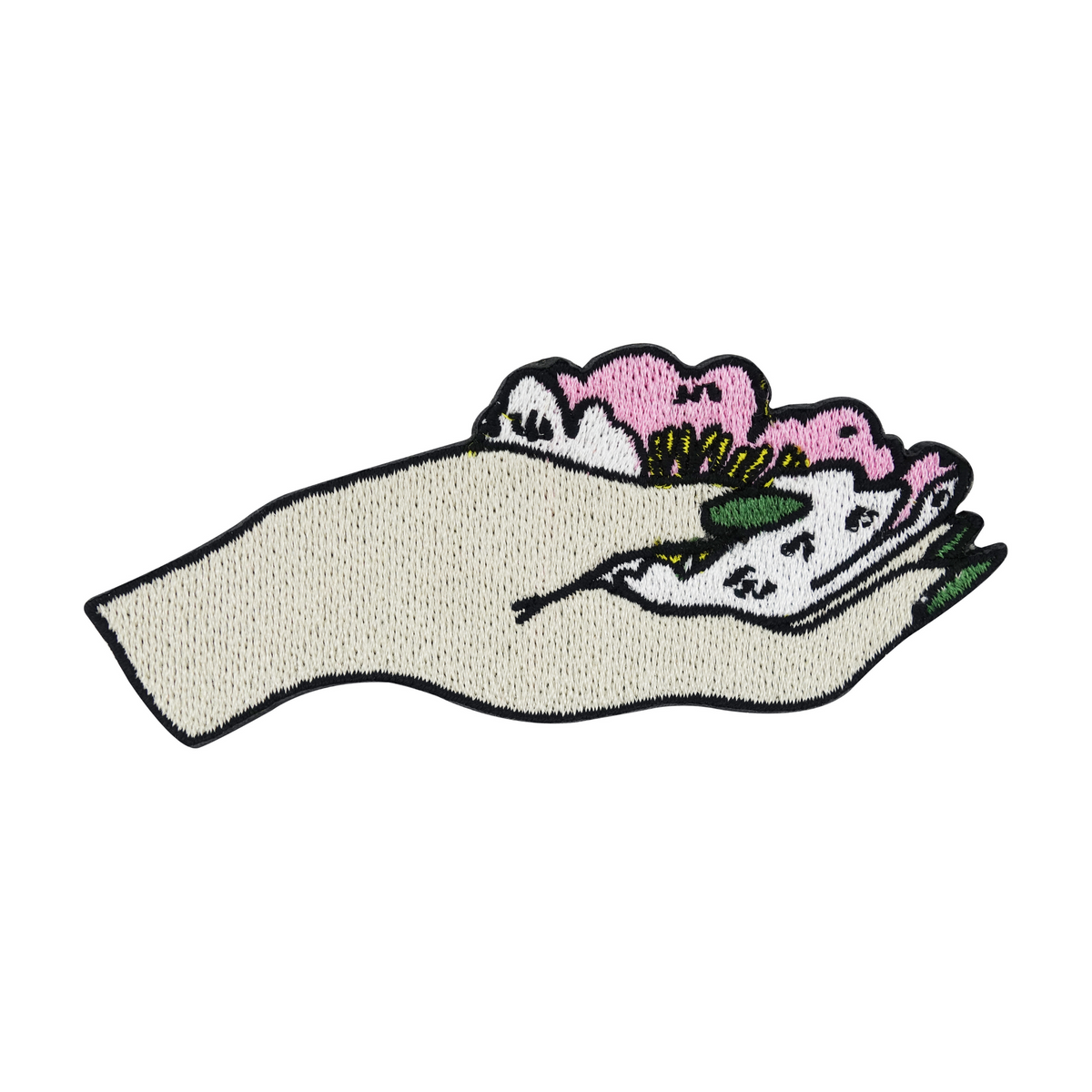 Girl Power Flower Patch for Ironing | Sew-on, Girl's Hand, Rose