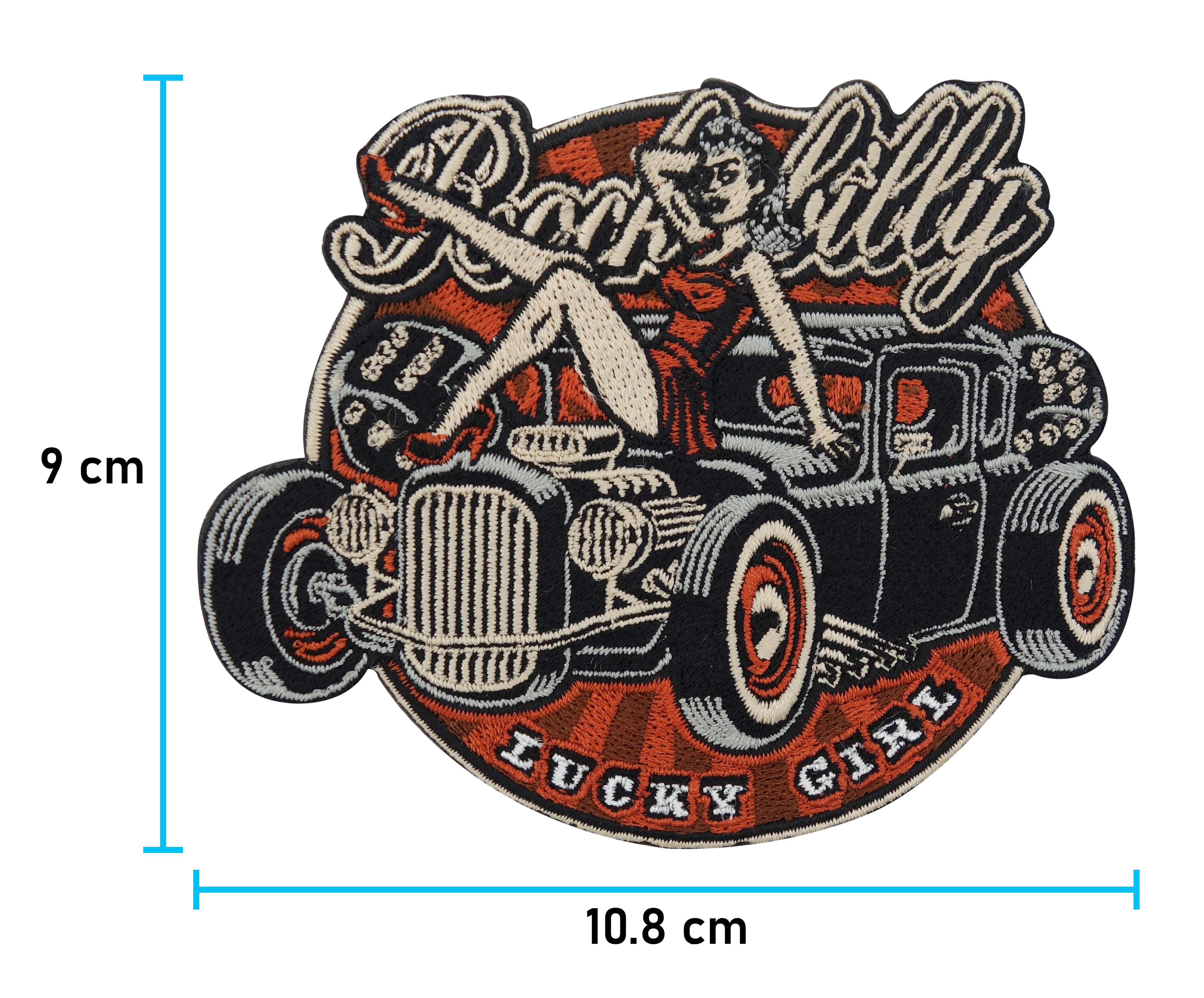 Oldtimer Patch, Maße: 9 x 10,8 cm
