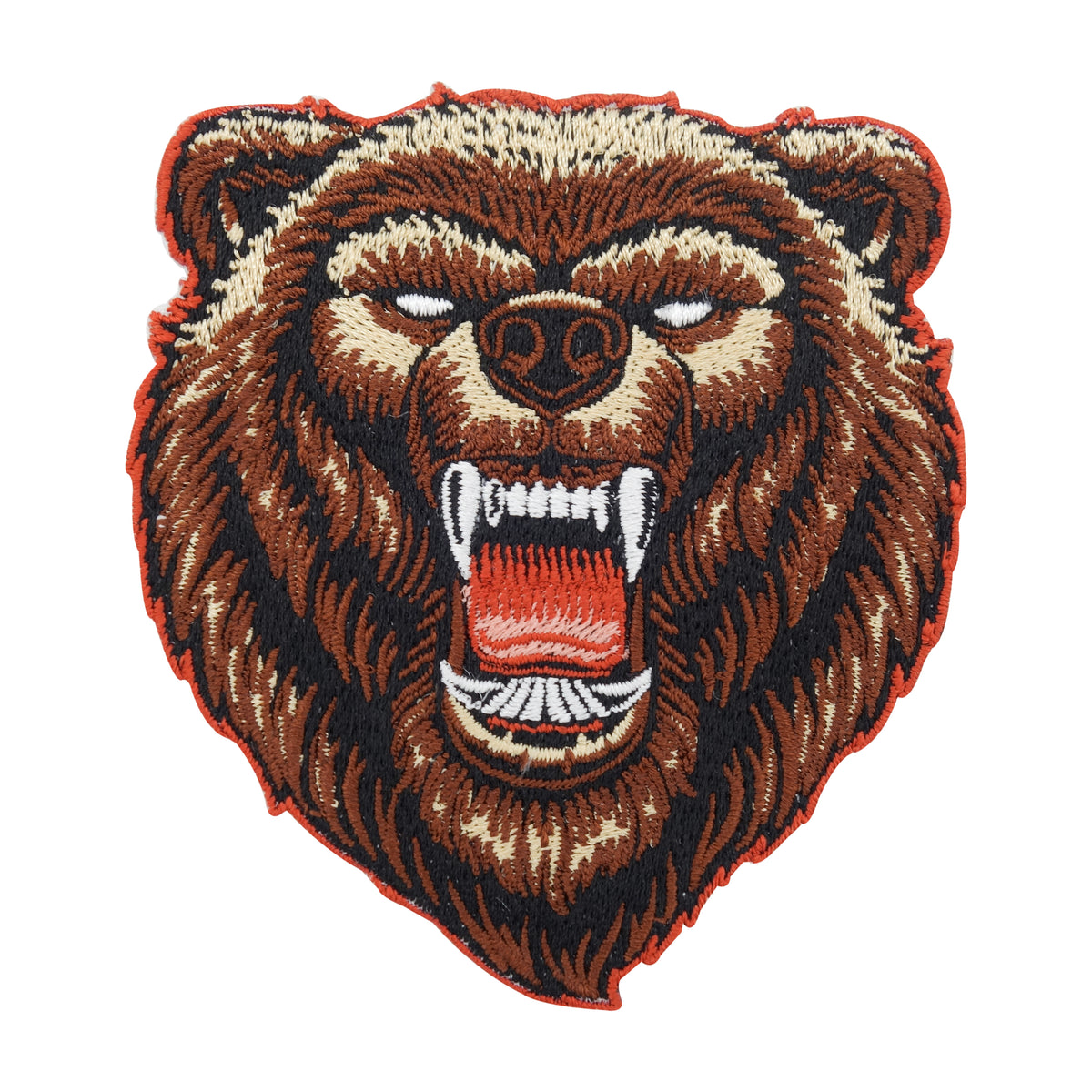 Brauner wütender Grizzly Bär Patch