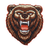 Brauner wütender Grizzly Bär Patch