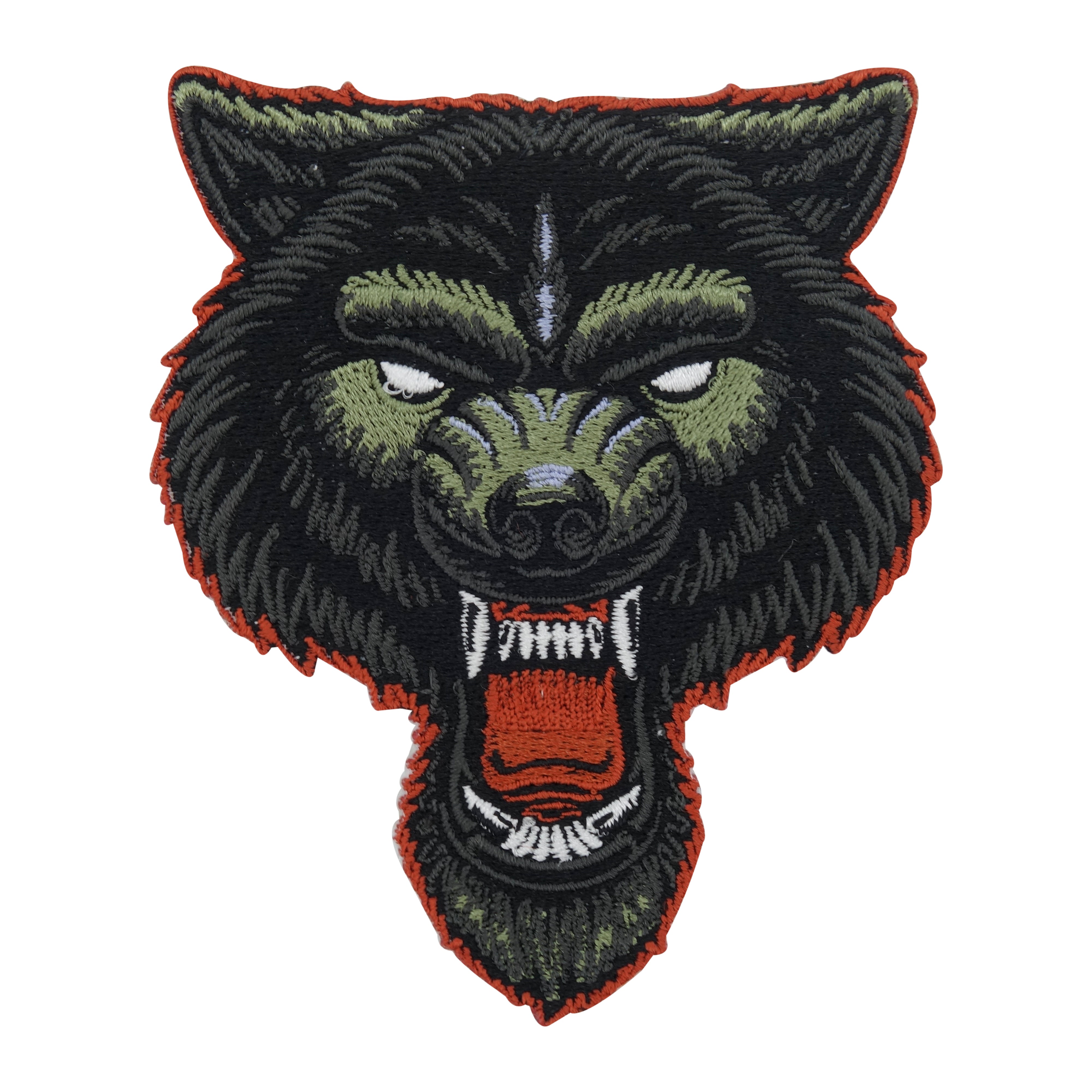 Aggressiver schwarzer Wolf Patch