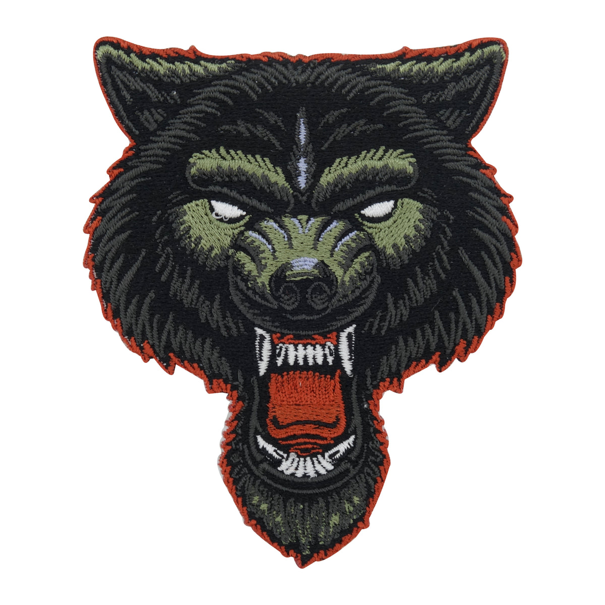 Aggressiver schwarzer Wolf Patch