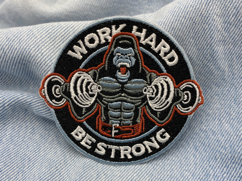 Gorilla Patch auf blauer Jeans