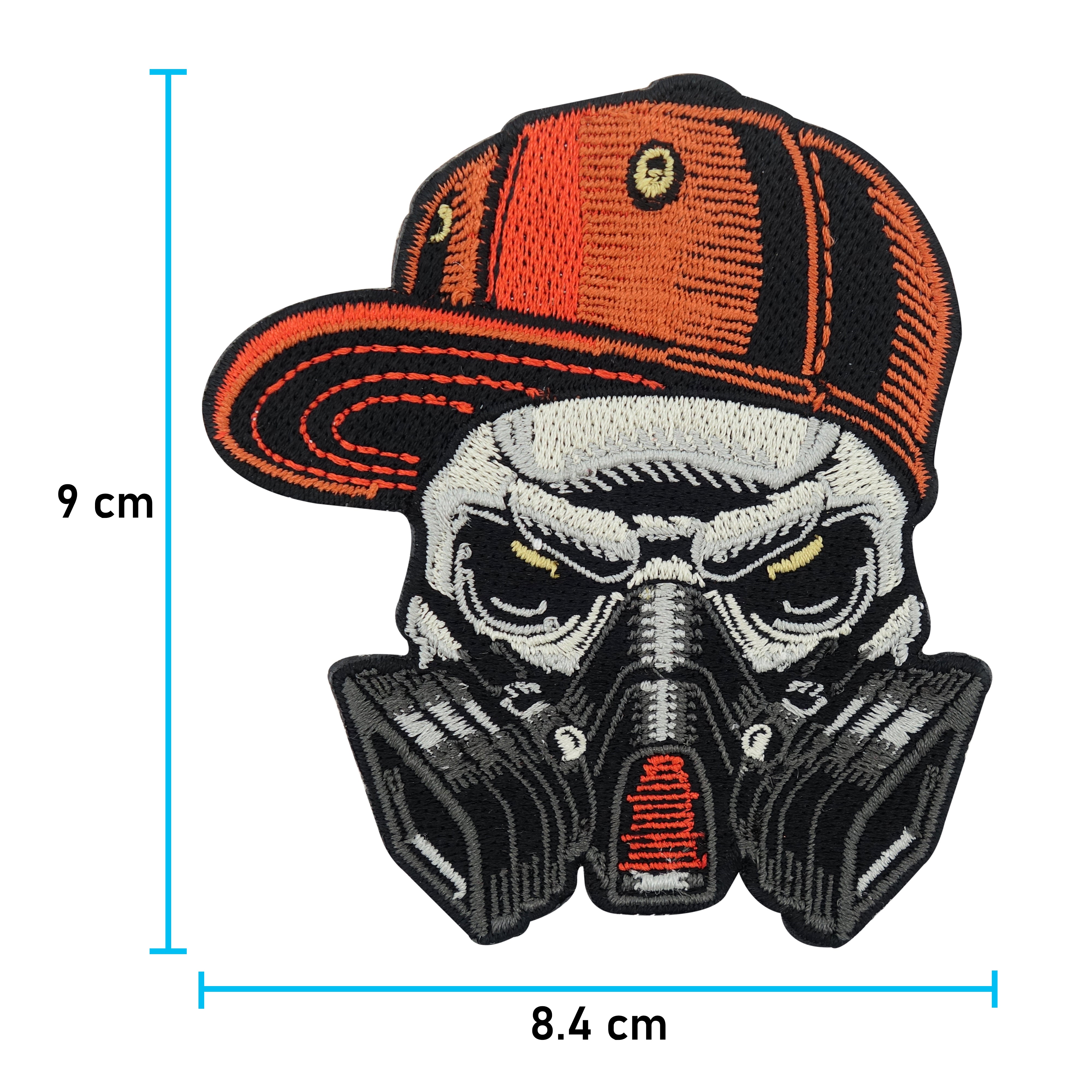 Totenkopf Bügelpatch, Maße: 9 x 8,4 cm